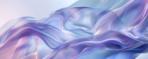 Obraz premium Ethereal abstract pastel waves creating a serene and flowing background