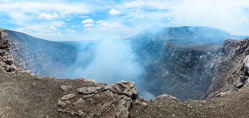 Santiago Volcano’s Smoky Crater, Nicaragua. Majestic Eruption.