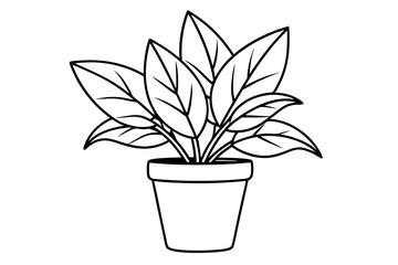 Indoor Plant icon silhouette vector art illustration