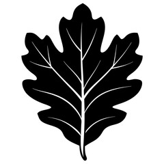 Obraz premium Leaf icon silhouette vector art illustration
