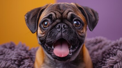 Obraz premium Cute Pug Puppy Portrait