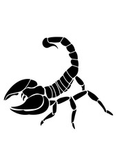 Scorpion | Poisonious Venom | Stinger | Venomous | Arachnid | Wild Animal | Dessert Animal | Predator Animal | Original Illustration | Vector and Clipart | Cutfile and Stencil