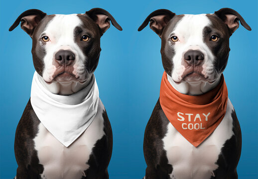 Apparel Dog Bandana Mockup With Generative AI
