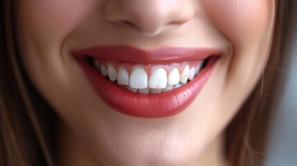 Close-up of a Woman's Smiling Mouth