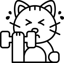 Cat fitness icon