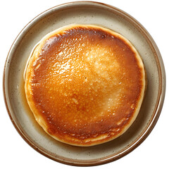 Beautiful Pancake, single object, isolated on white background.