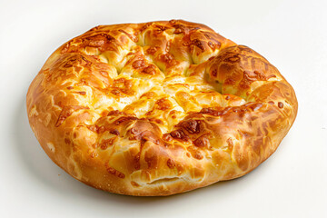 a close up of a pizza on a white surface