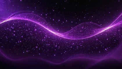 Digital purple particles wave and light abstract background with shining dots and stars. abstract wallpaper art. backdrop concept. 15879