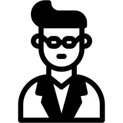 Vector Icon Male, lecturer, professor, scientist, user
