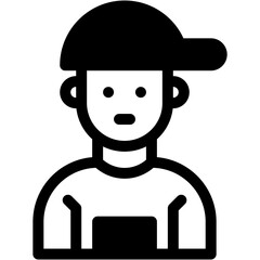Vector Icon Kid, person, avatar, boy, cap