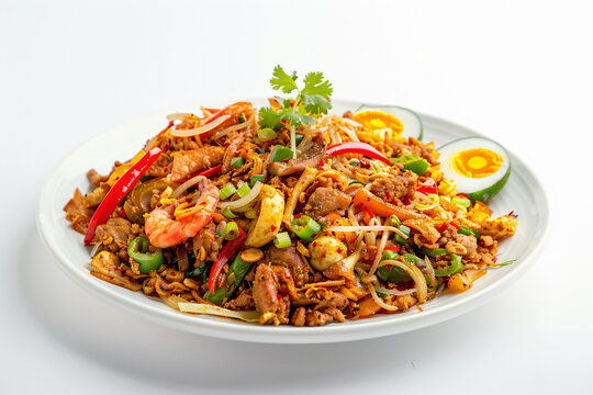 a plate of food with meat  vegetables and eggs