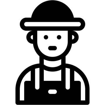 recommend clip art: Vector Icon Farmer, worker, farming, agriculture