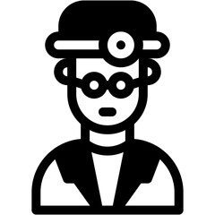 Vector Icon Doctor, surgeon, dentist, dental care, female