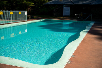 outdoor swimming pool in forest in a national park in spring