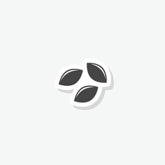 Seed icon sticker isolated on gray background