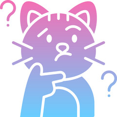 Cat thinking icon