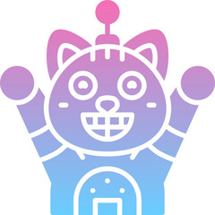 Robot cat icon