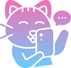 Cat smartphone icon
