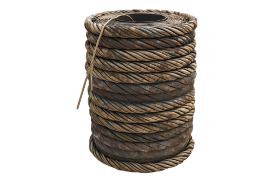 Cable roll pack isolated on transparent background