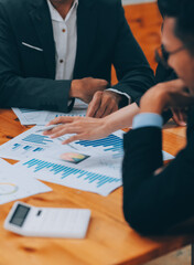 Business People Entrepreneurs Teams are Meeting Discussing and Problem Solving Together Their Project in Conference Room. Professional Entrepreneurship Teamwork are Business Dealing Meeting Together