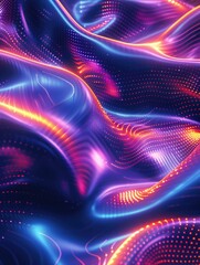 Abstract design with vibrant colors, lines and dots