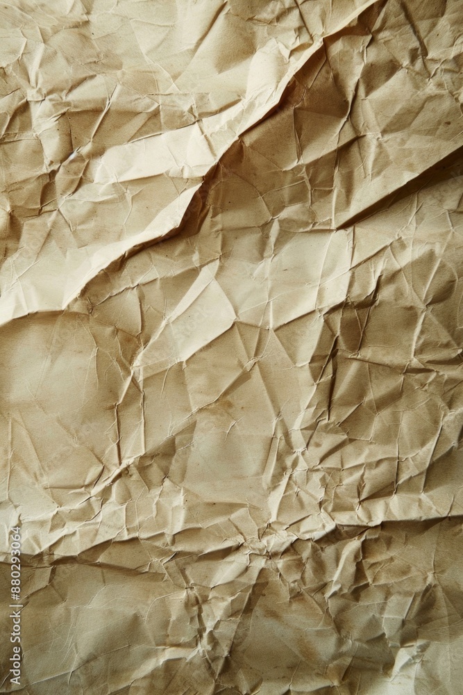 Poster a close-up shot of a fragment of brown paper, suitable for various design and creative projects