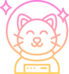 Space cat icon