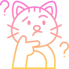 Cat thinking icon