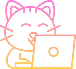 Working cat icon