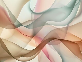 Colorful abstract wavy shapes forming a fluid, dynamic background pattern in pastel shades, perfect for modern and creative design projects.