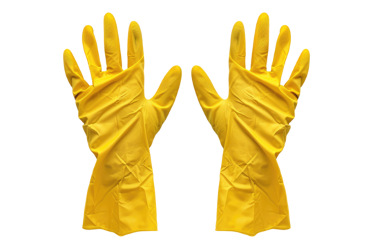 Cleaning gloves isolated on transparent background