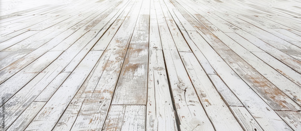 Aufkleber abstract vintage texture of white wood flooring with copy space image.
