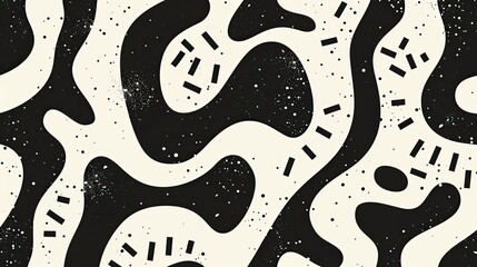 Minimalist black and white pattern bold typography