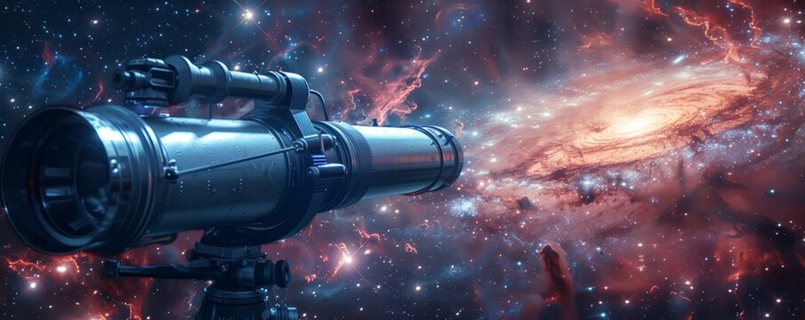 A telescope peering into the depths of space, revealing galaxies and stars that are billions of years old.