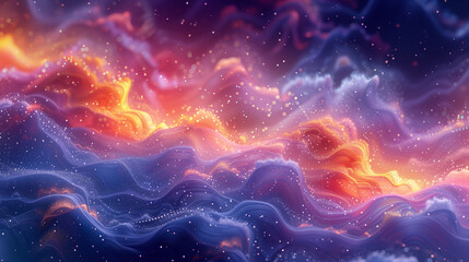 a surreal abstract landscape featuring vibrant colors and dreamlike atmospheric effects creating an ethereal visual experience