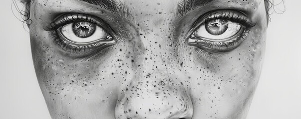 A realistic drawing of a person's face, capturing their unique features.