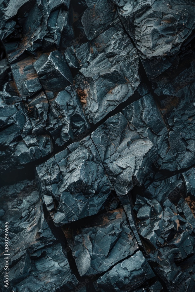 Aufkleber A close-up view of a rock wall featuring a clock, suitable for use in scenes where time is an important factor