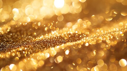 A close-up of golden sand particles sparkling under direct sunlight, creating a warm and inviting...