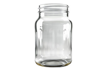 Glass jar isolated on transparent background
