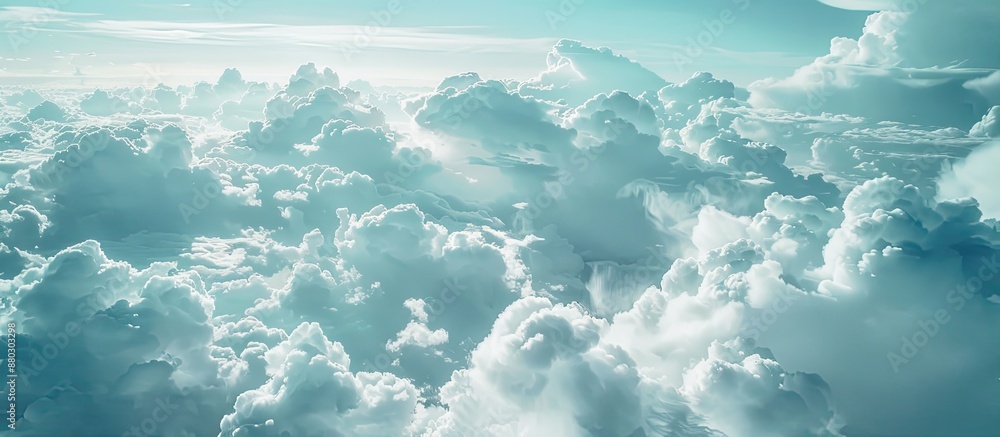 Poster aerial view of cloudy sky with copy space image.