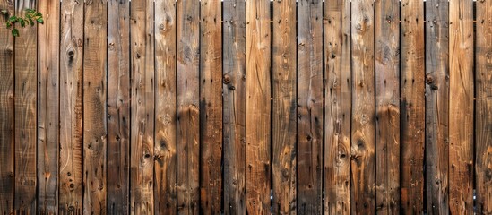 Vintage wooden fence with a natural wood texture as a background, providing a copy space image for a banner.