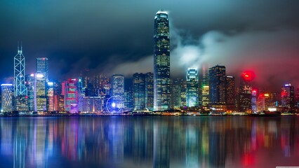 Obraz premium city skyline at night