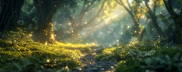 Obraz premium Magical Wizard's Enchanted Forest, 4K hyperrealistic photo
