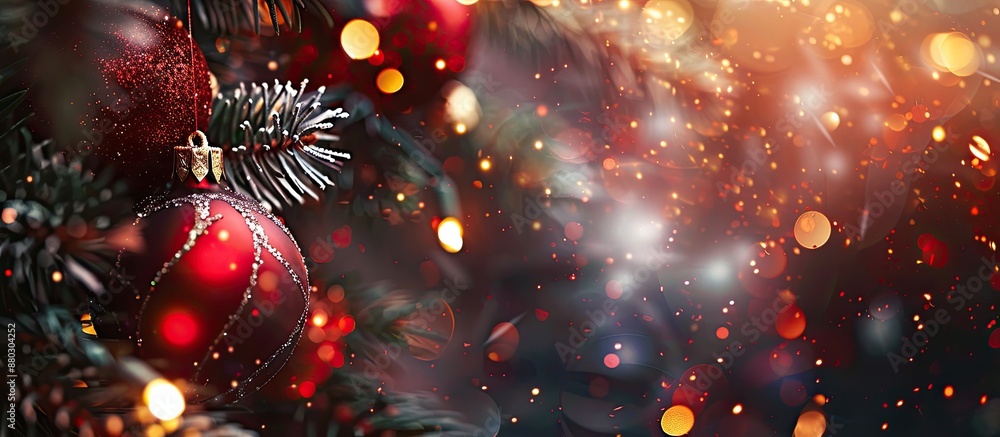 Poster festive background with a merry christmas theme and copy space image.