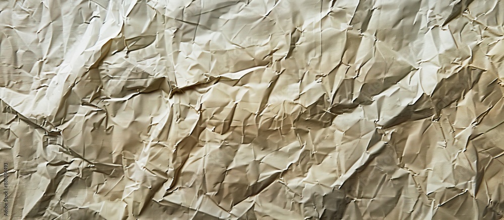 Fototapete image featuring unprimed artist's canvas with a coarse grain texture, crumpled in a vignette style, 
