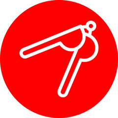 Squeezer Vector Line White Circle Red