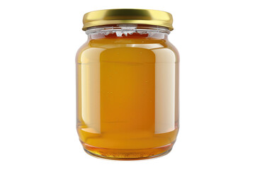 Honey in a jar isolated on transparent background