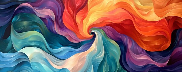 A swirling vortex of colors and shapes.