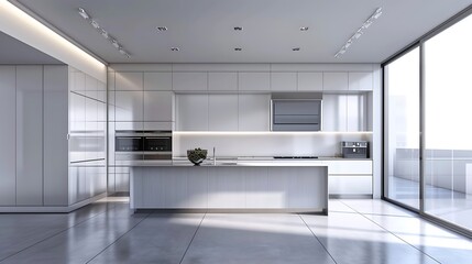 modern kitchen interior with kitchen