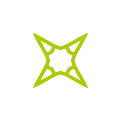 Initial Letter X with Arrows Right and Left